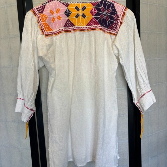 Madewell X J M Dry Goods Floral Embroidered Blouse Size Small Boho Hippie - Picture 4 of 4